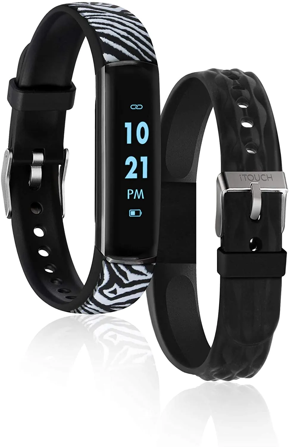 iTouch Slim Waterproof Fitness Activity Tracker, Heart Rate Monitor, Multi-Sports Mode, Pedometer, for Android and iOS Smartphones, Comes with Interchangeable Straps