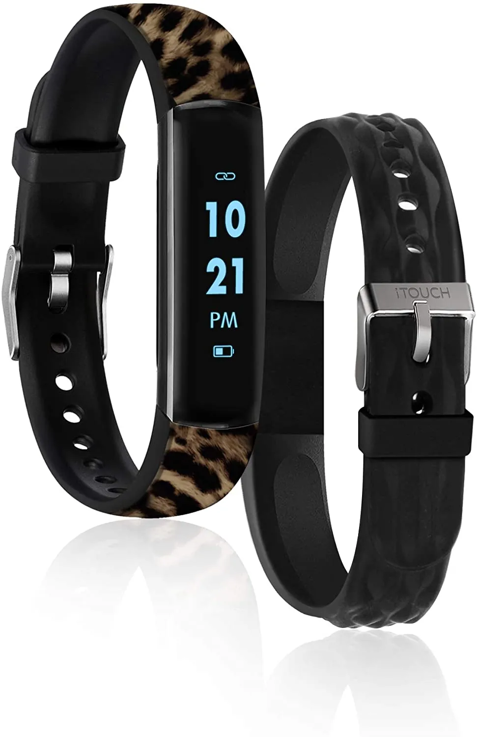 iTouch Slim Waterproof Fitness Activity Tracker, Heart Rate Monitor, Multi-Sports Mode, Pedometer, for Android and iOS Smartphones, Comes with Interchangeable Straps