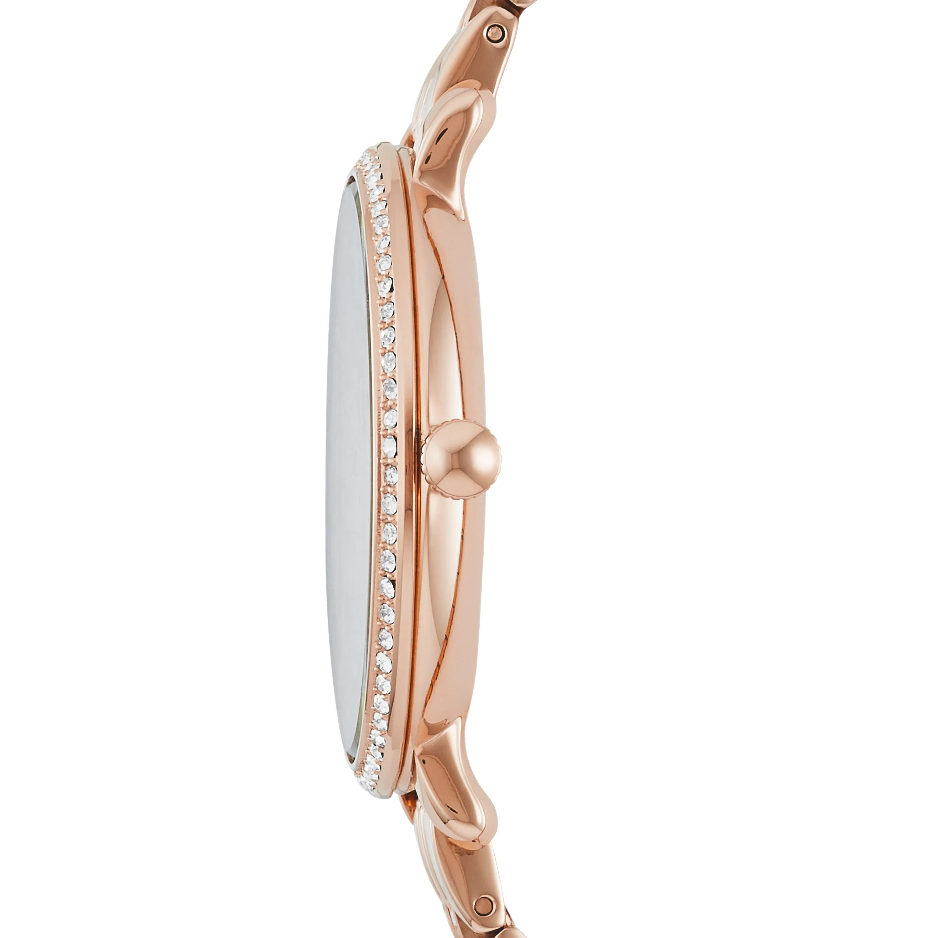 Jacqueline Rose-Tone Stainless Steel Watch