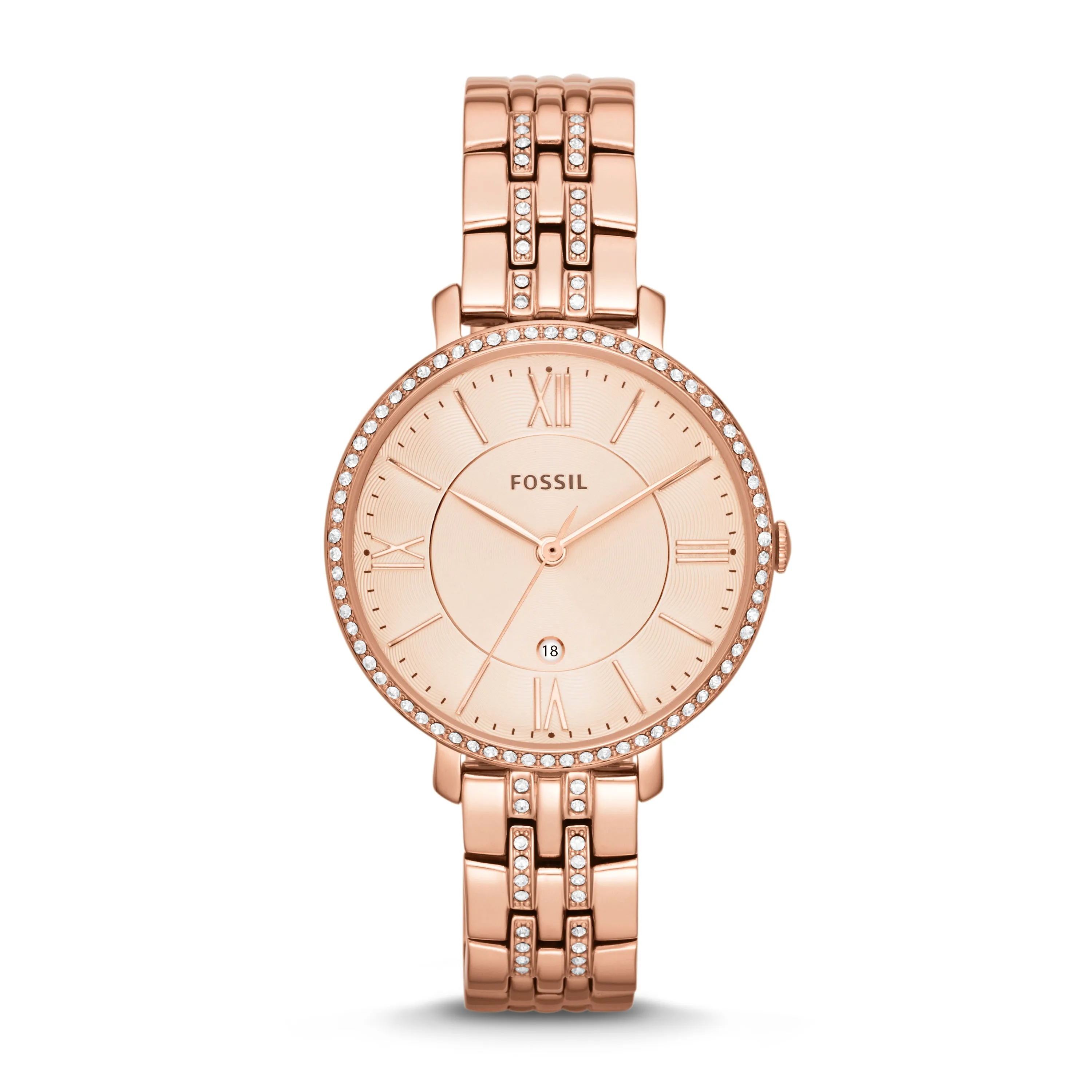 Jacqueline Rose-Tone Stainless Steel Watch