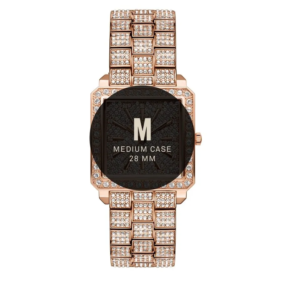 JBW Cristal Quartz Diamond Crystal Rose Dial Ladies Watch J6386B