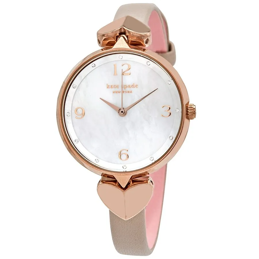 Kate Spade Hollis Quartz Crystal Mother of Pearl Dial Ladies Watch KSW1548