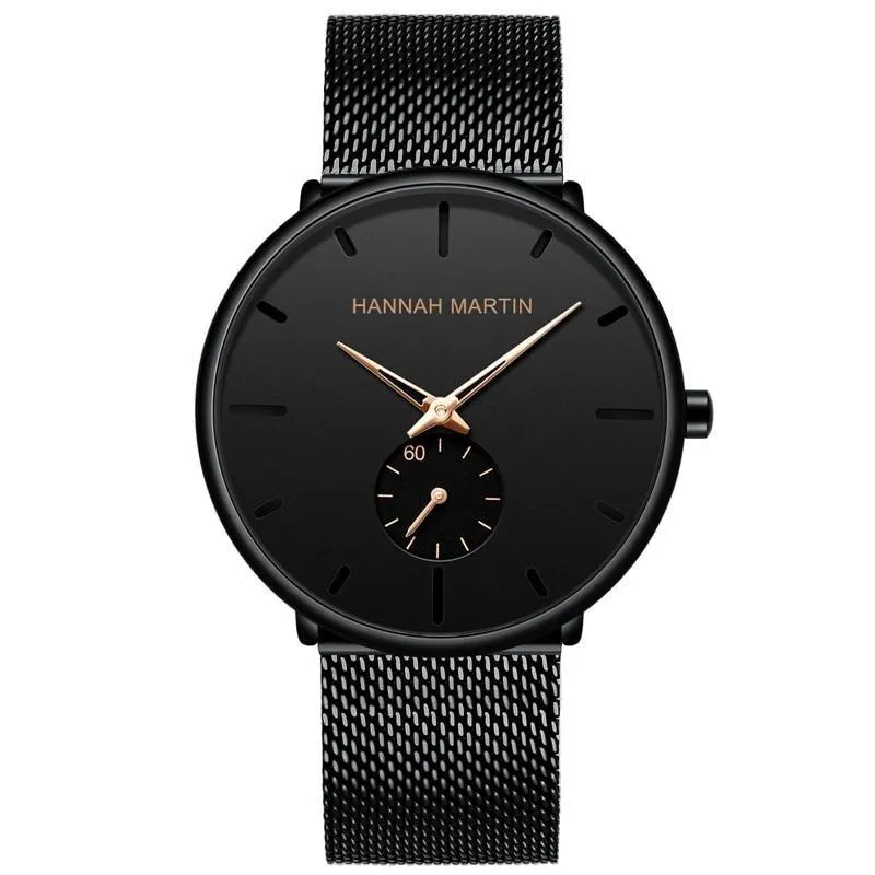 Lucas Classic Men Watch With Black Milanese Strap