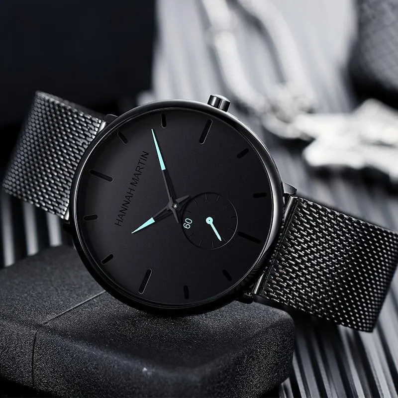 Lucas Classic Men Watch With Black Milanese Strap