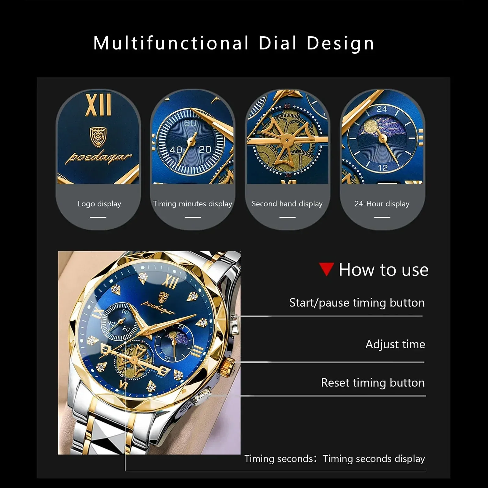 **Luxury Men's Quartz Watches**