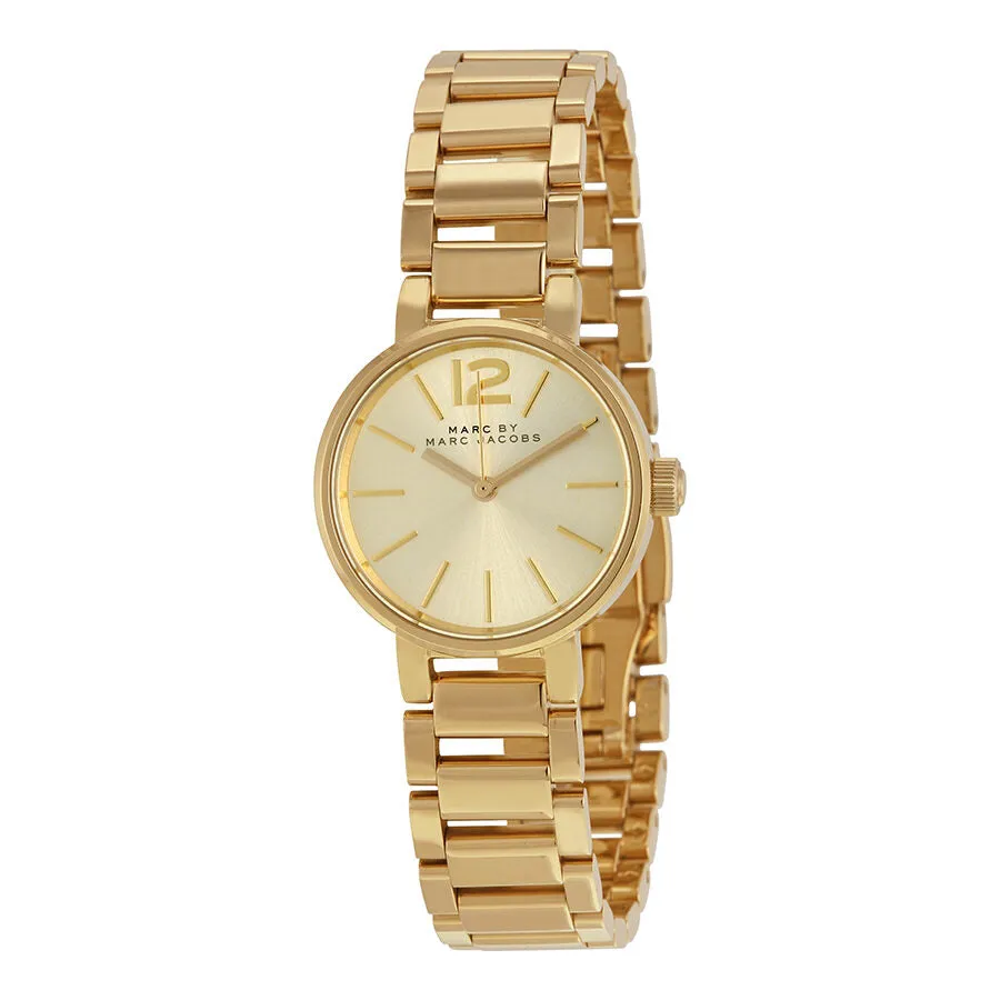 Marc By Marc Jacobs Peggy Gold Sunray Dial Gold-tone Stainless Steel Ladies Watch MBM3405