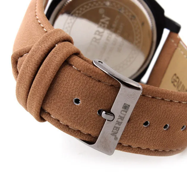 Men Fashion Business Quartz watch Men sport Watches Military Watches Men Corium Leather Strap army wristwatch