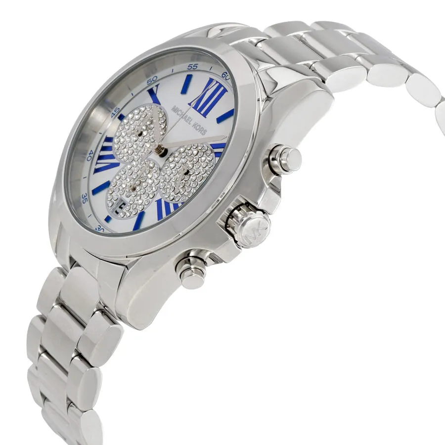 Michael Kors Bradshaw Silver Crystal Pave Dial Unisex Watch MK6320