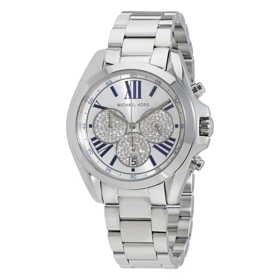 Michael Kors Bradshaw Silver Crystal Pave Dial Unisex Watch MK6320