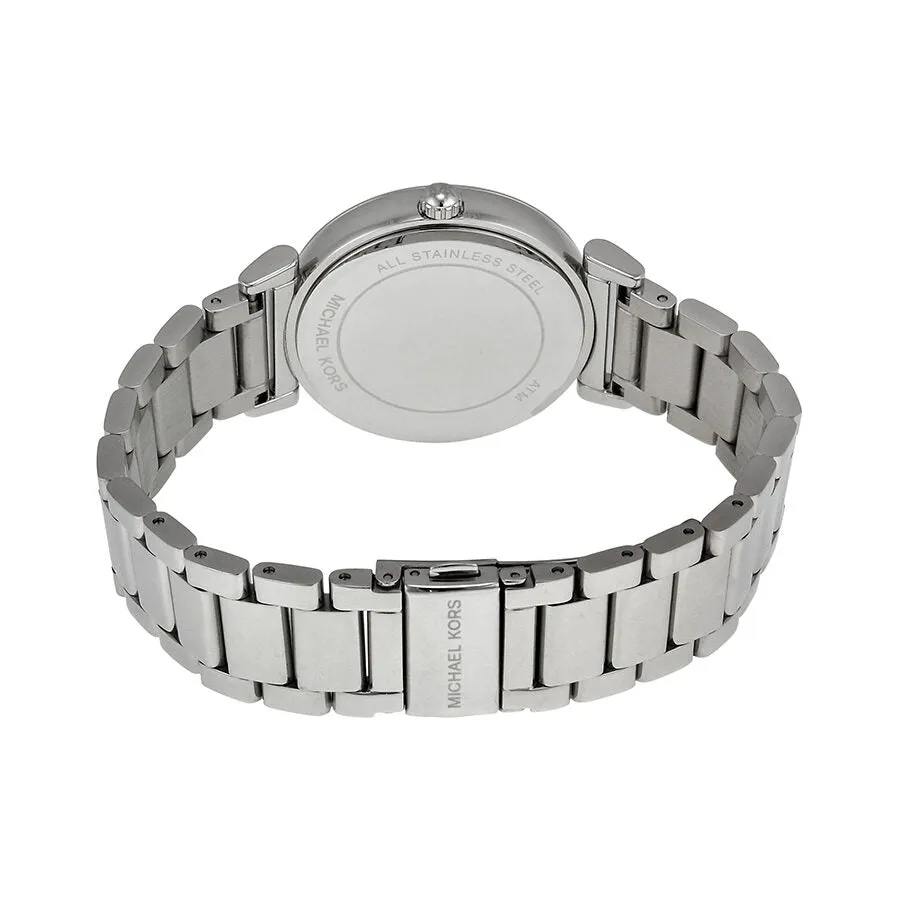Michael Kors Caitlin Silver Crystal Pave Dial Ladies Watch MK3355