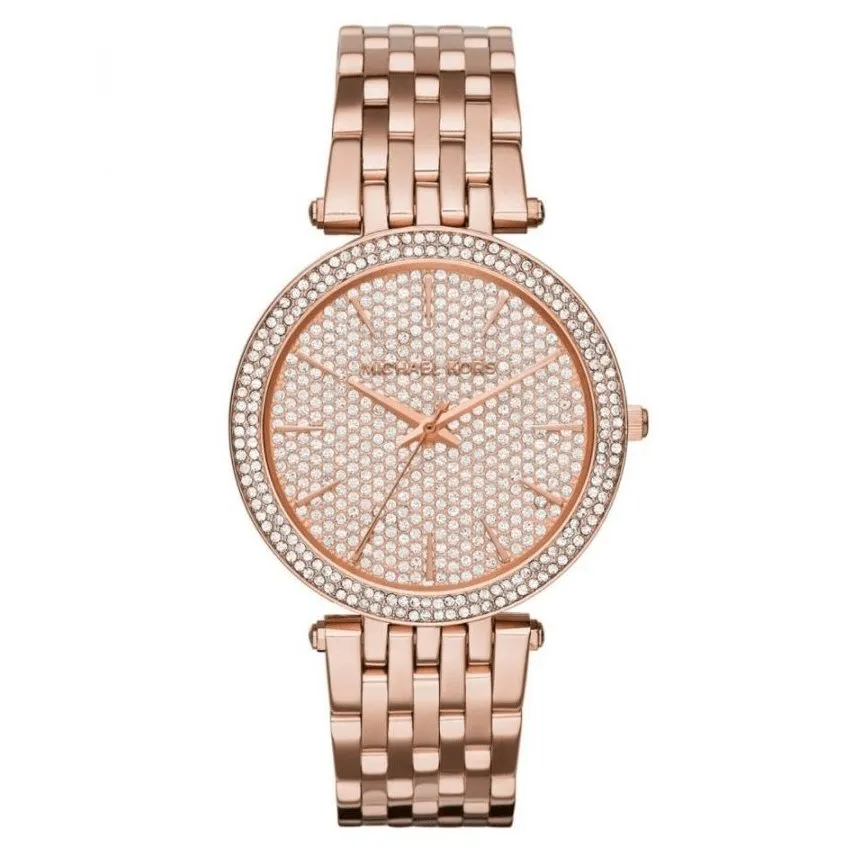 Michael Kors Ladies Watch Darci 39mm Rose Gold Pave MK3439