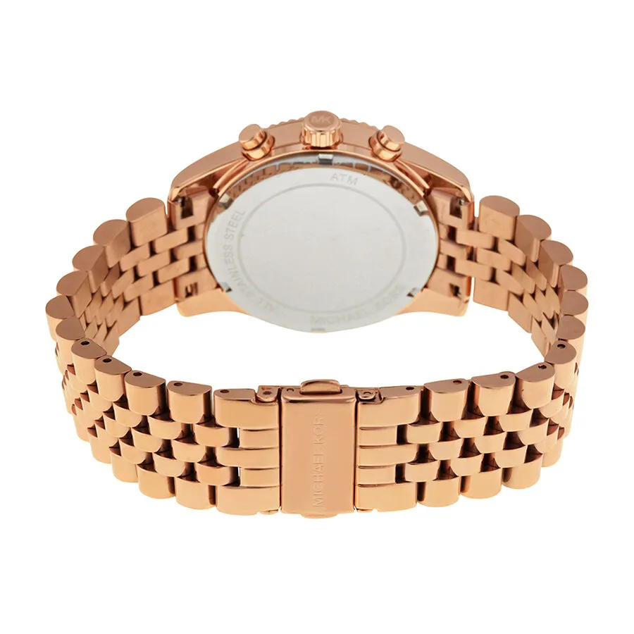 Michael Kors Lexington Chronograph Purple Dial Rose Gold-tone Ladies Watch MK6207