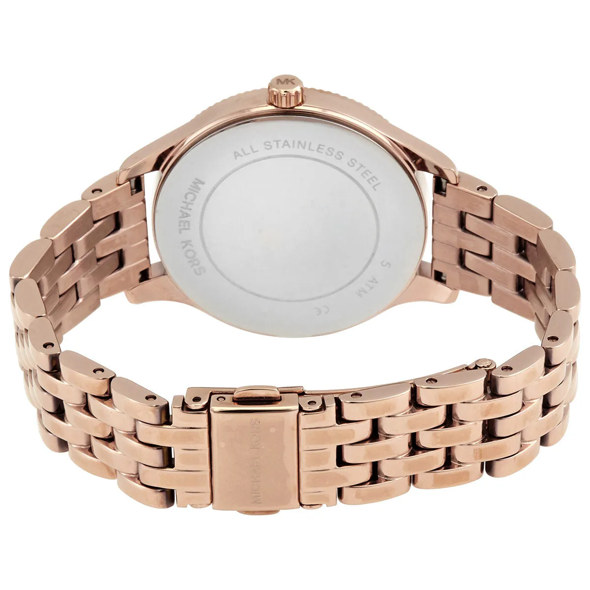 Michael Kors Lexington Quartz Crystal Pink Dial Ladies Watch MK6799