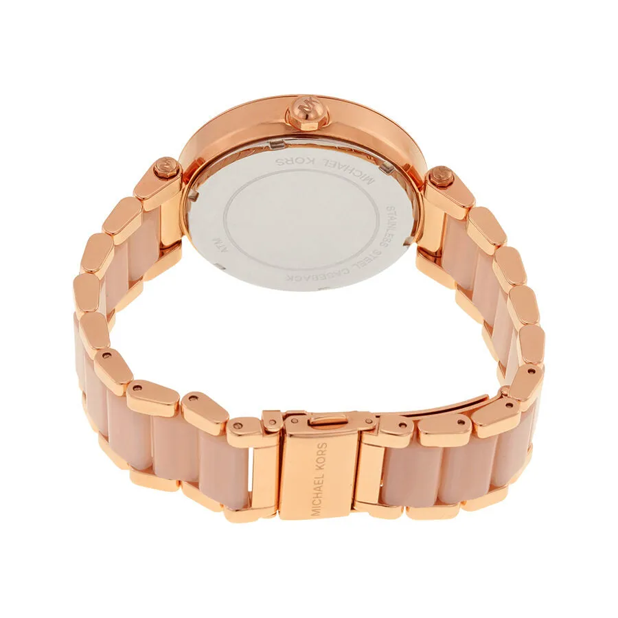 Michael Kors Parker Crystal Pave Logo Dial Ladies Watch MK6176