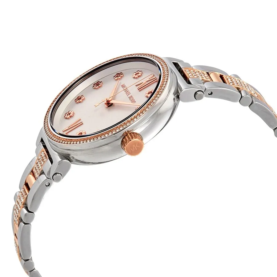 Michael Kors Sofie Crystal Silver Dial Two-tone Ladies Watch MK3880