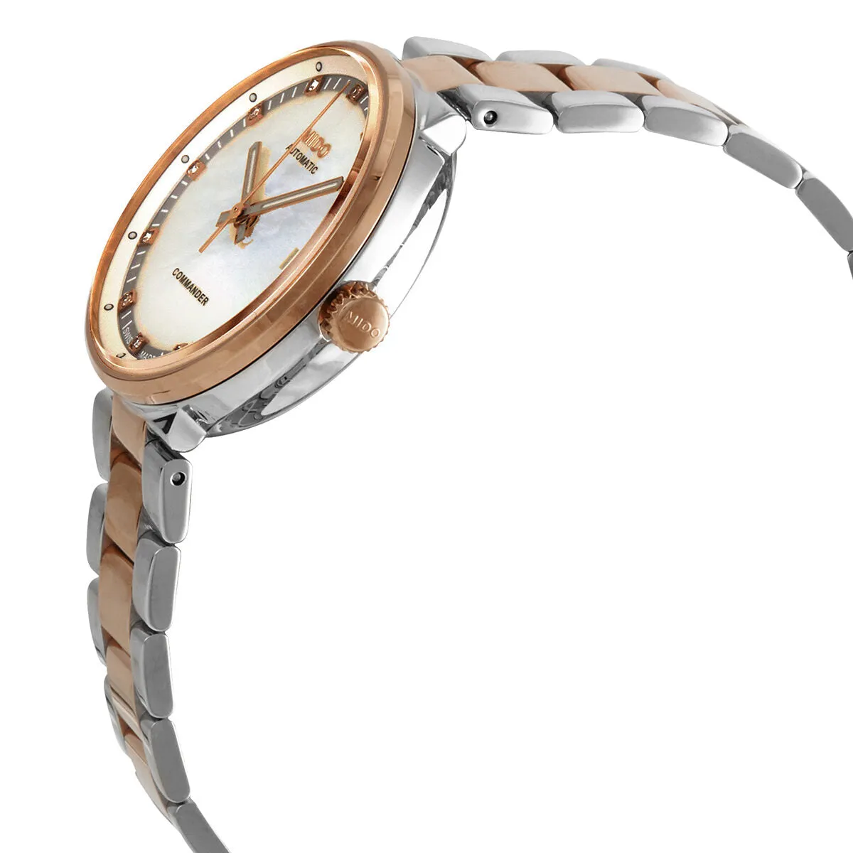 Mido Commander II Automatic White Mother of Pearl Dial Watch M014.207.22.116.80