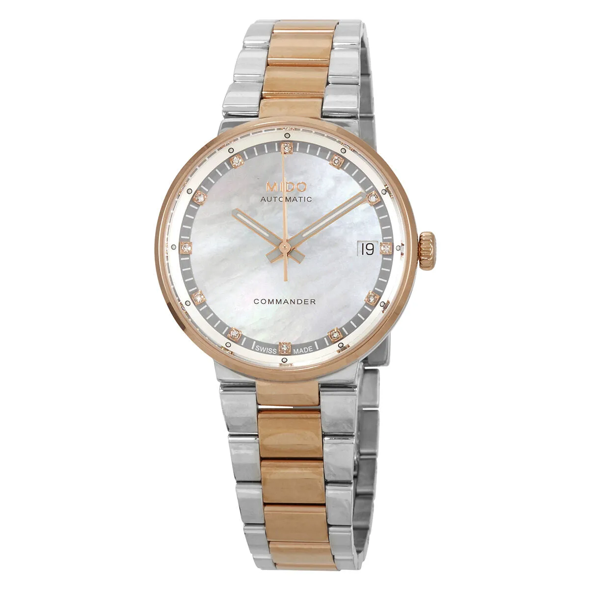 Mido Commander II Automatic White Mother of Pearl Dial Watch M014.207.22.116.80