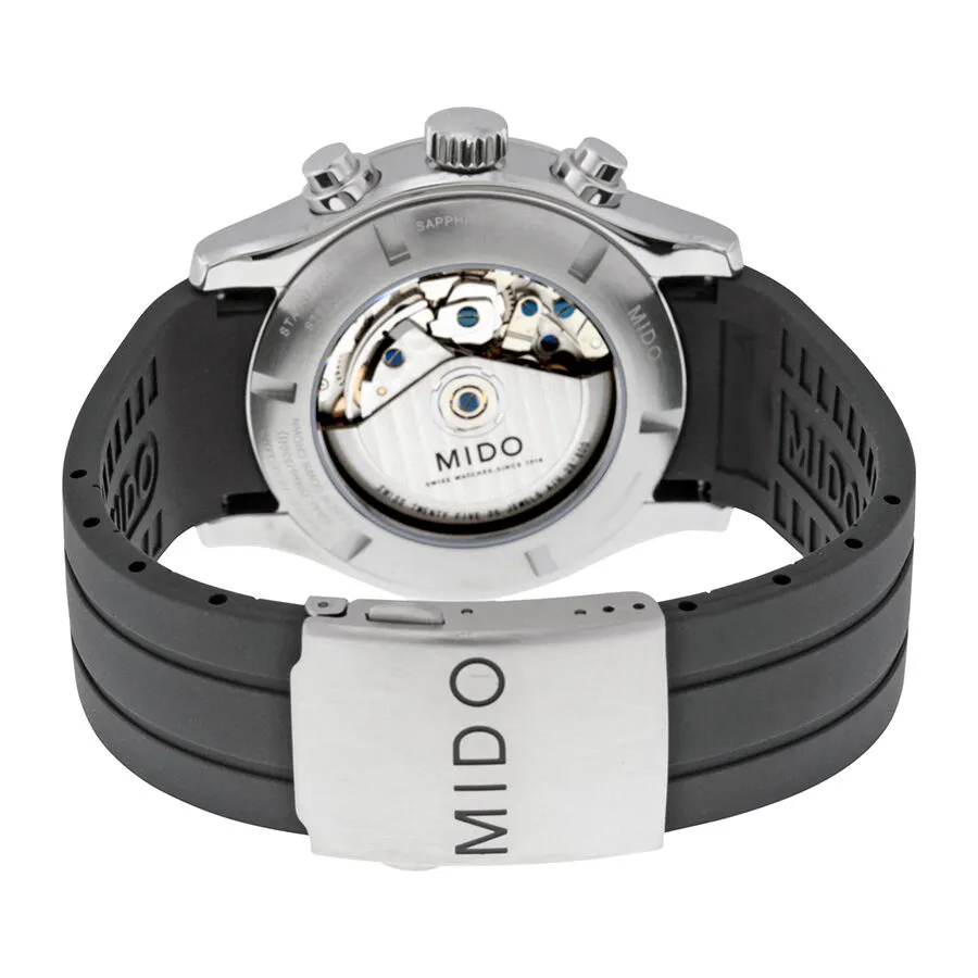 Mido Multifort Chronograph Automatic Black Dial Black Rubber Men's Watch M005.614.17.051.09