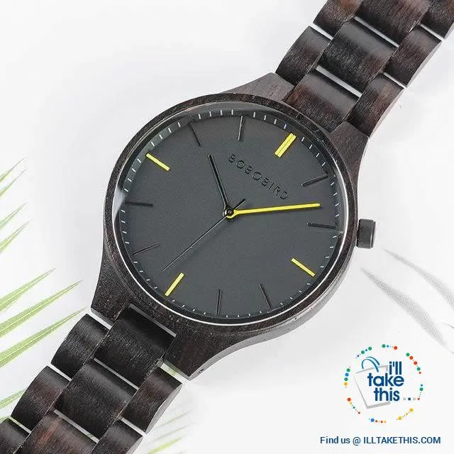 Minimalist Wooden Watches, Quartz Wood Bamboo Wristwatches - Limited Edition