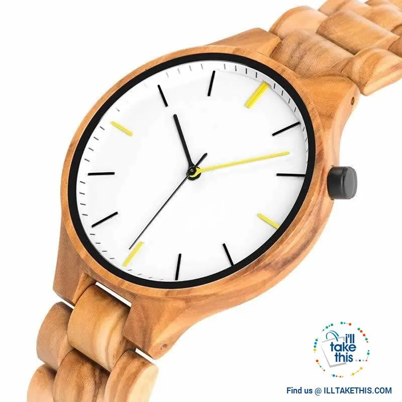 Minimalist Wooden Watches, Quartz Wood Bamboo Wristwatches - Limited Edition