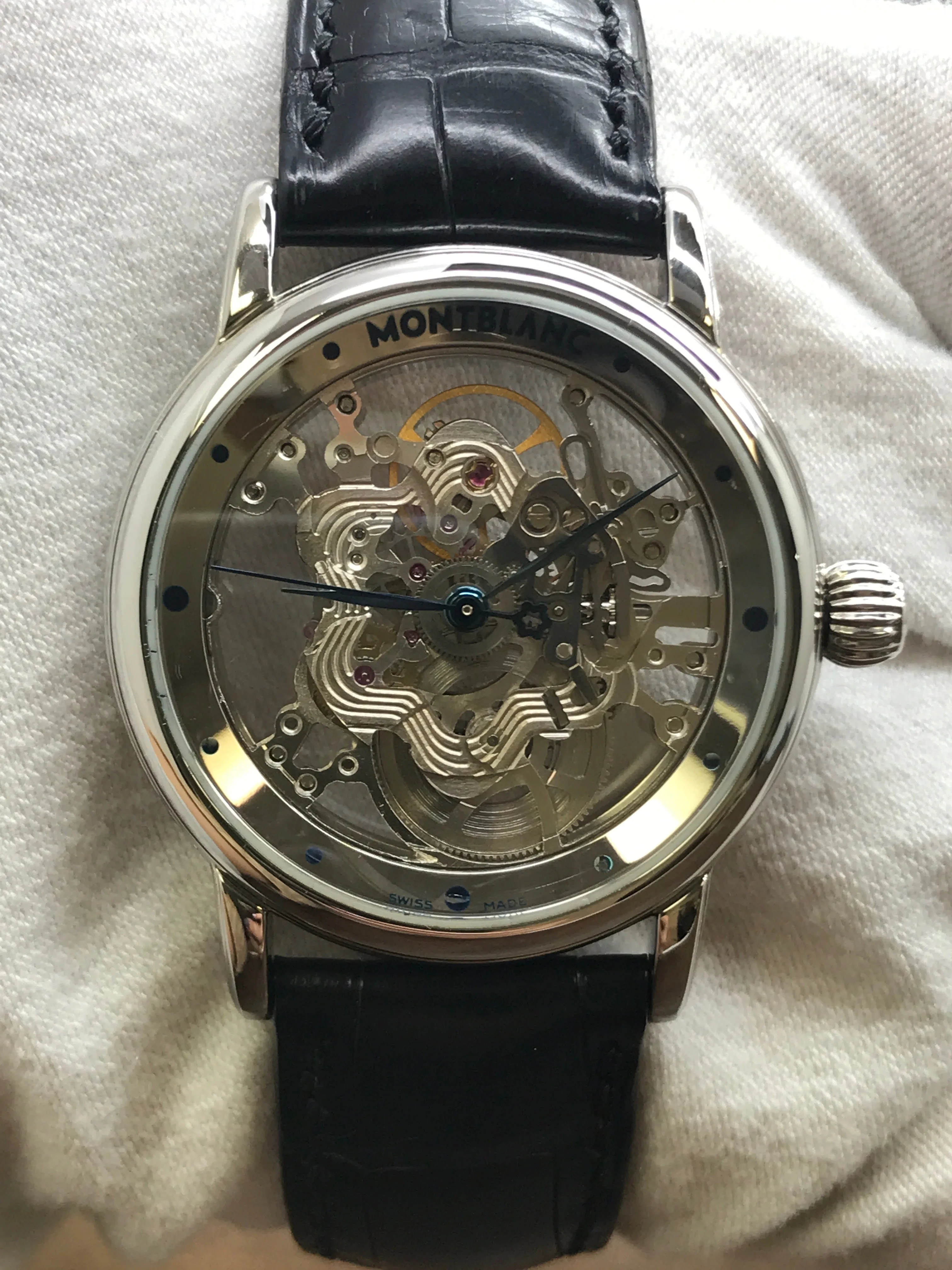 Montblanc Skeleton Star 29127 Skeletonized Dial Manual Wind Women's Watch
