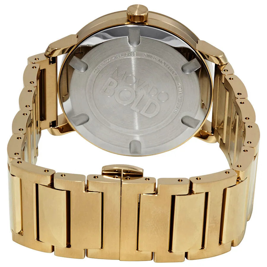 Movado Bold Gold Dial Yellow Gold Ion-plated Men's Watch 3600508