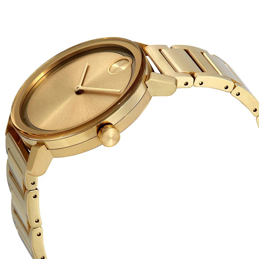 Movado Bold Gold Dial Yellow Gold Ion-plated Men's Watch 3600508
