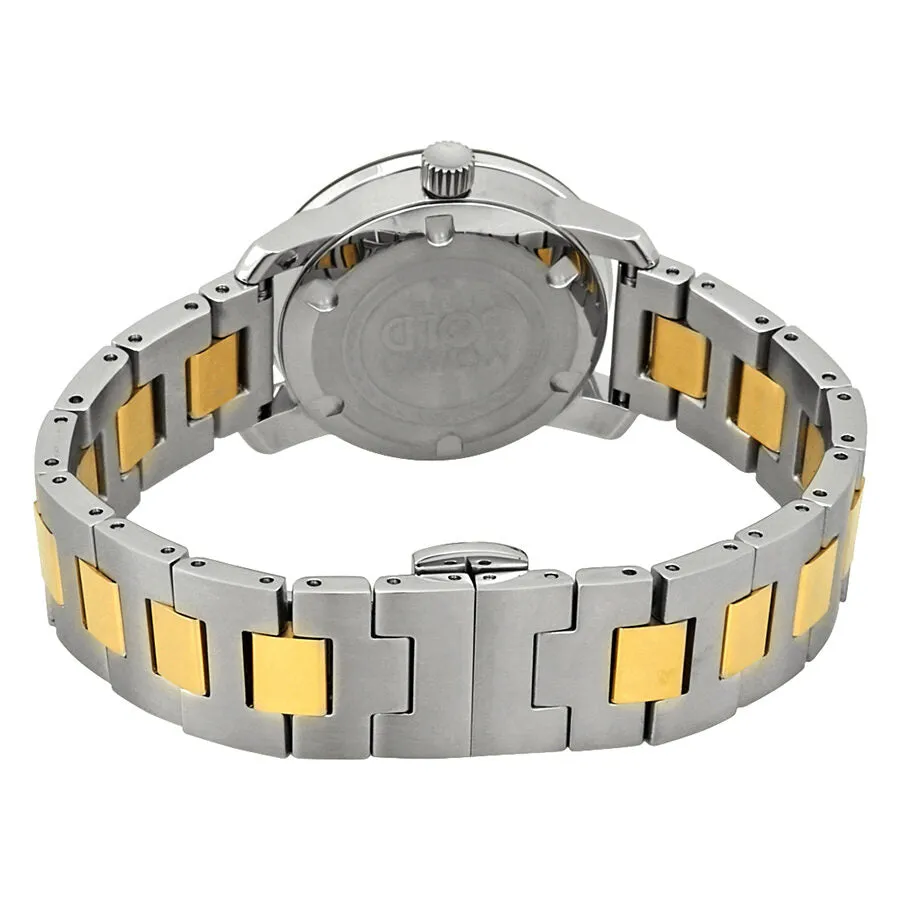 Movado Bold Silver-Tone Sunray Dial Ladies Two-Tone Watch 3600551