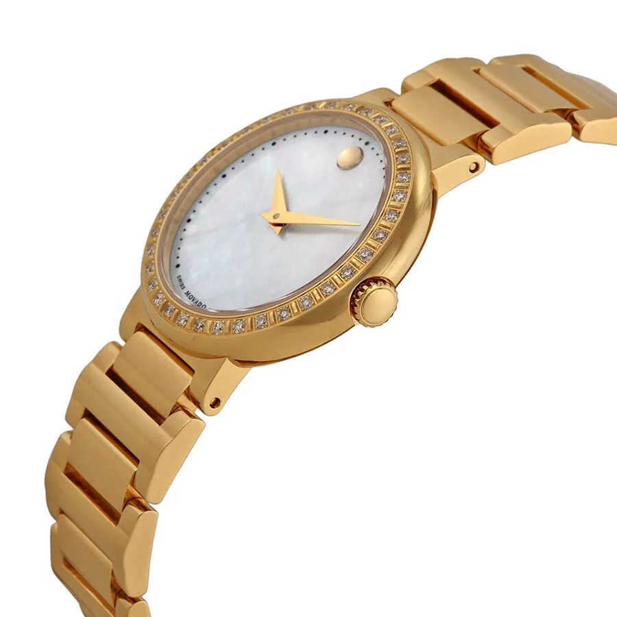 Movado Concerto Mother of Pearl Gold-plated Ladies Watch 0606422
