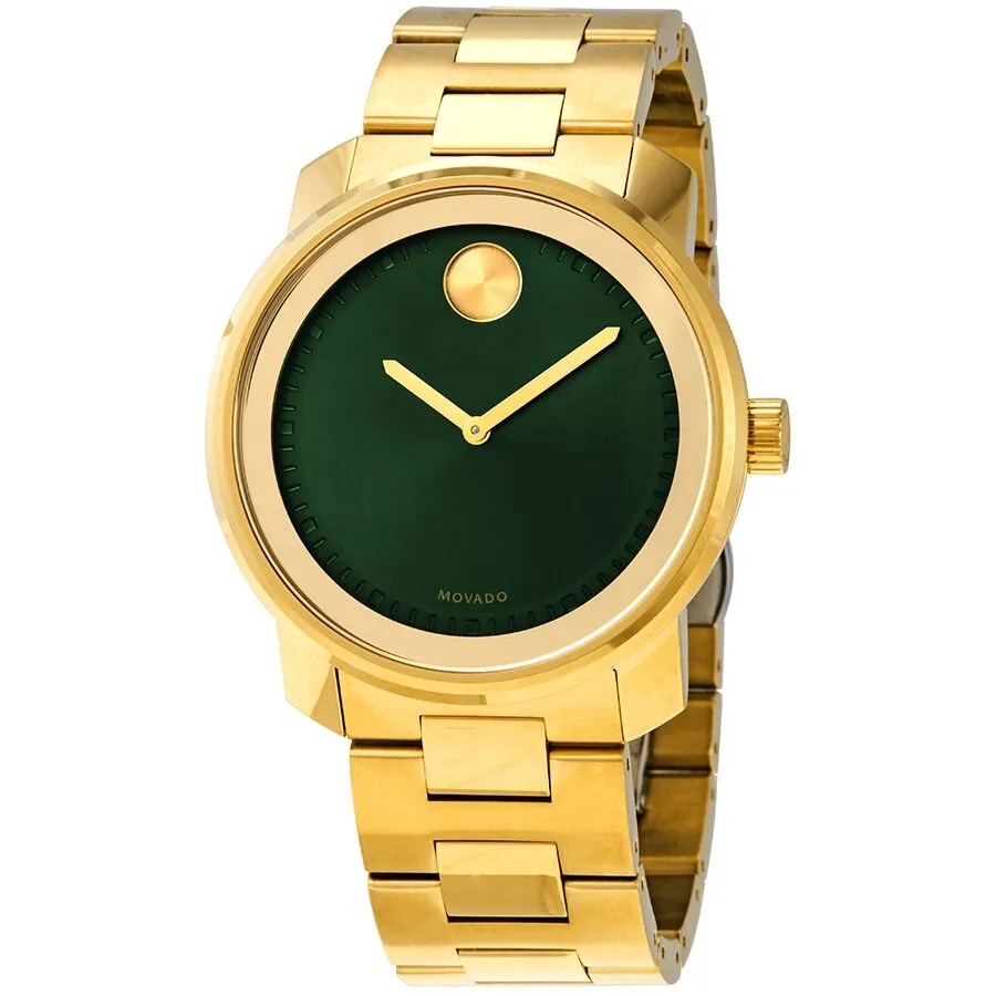 Movado Green Dial Men's Gold-tone Watch 3600582