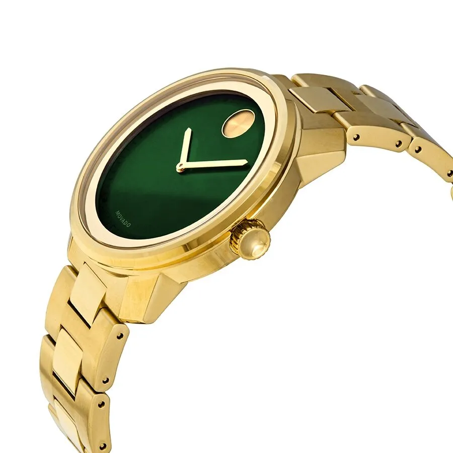 Movado Green Dial Men's Gold-tone Watch 3600582