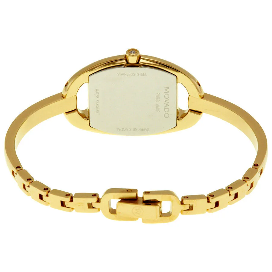 Movado Miri Diamond Mother Of Pearl Dial Gold-tone Stainless Steel Ladies Watch 0606609