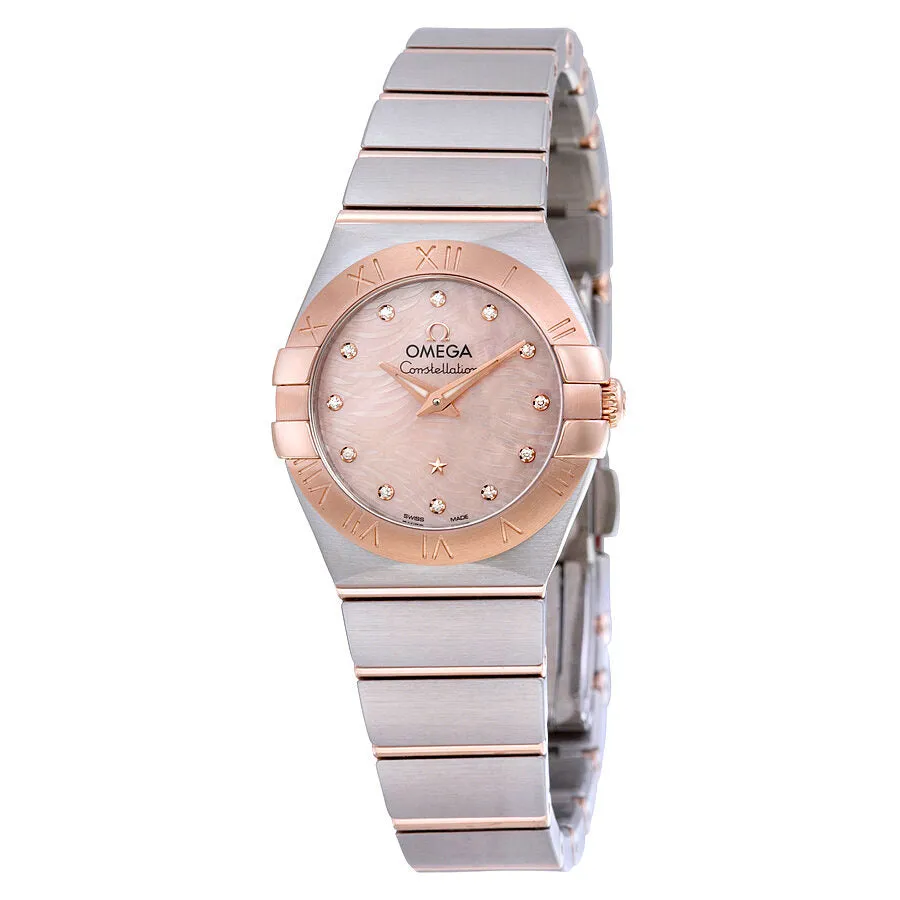 Omega Constellation Mother of Pearl Diamond Dial Ladies Watch 12320246057003 123.20.24.60.57.003