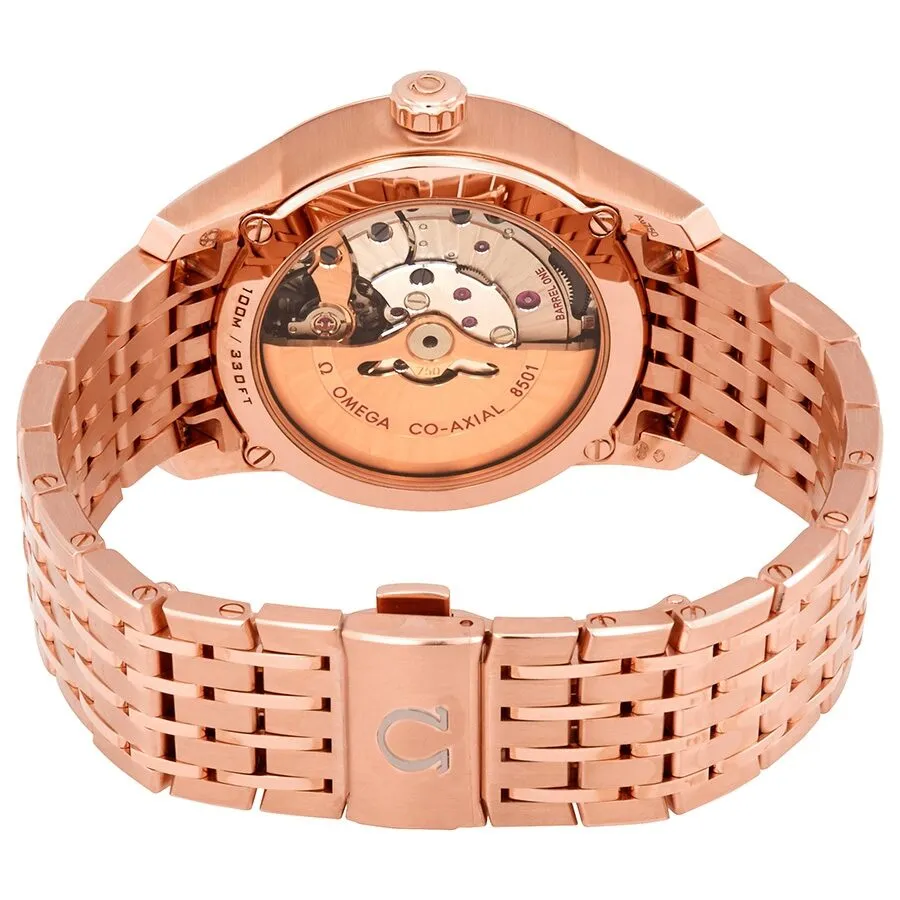 Omega De Ville Chronometer Silver Dial 18K Rose Gold Men's Watch OM43150412102001 431.50.41.21.02.001