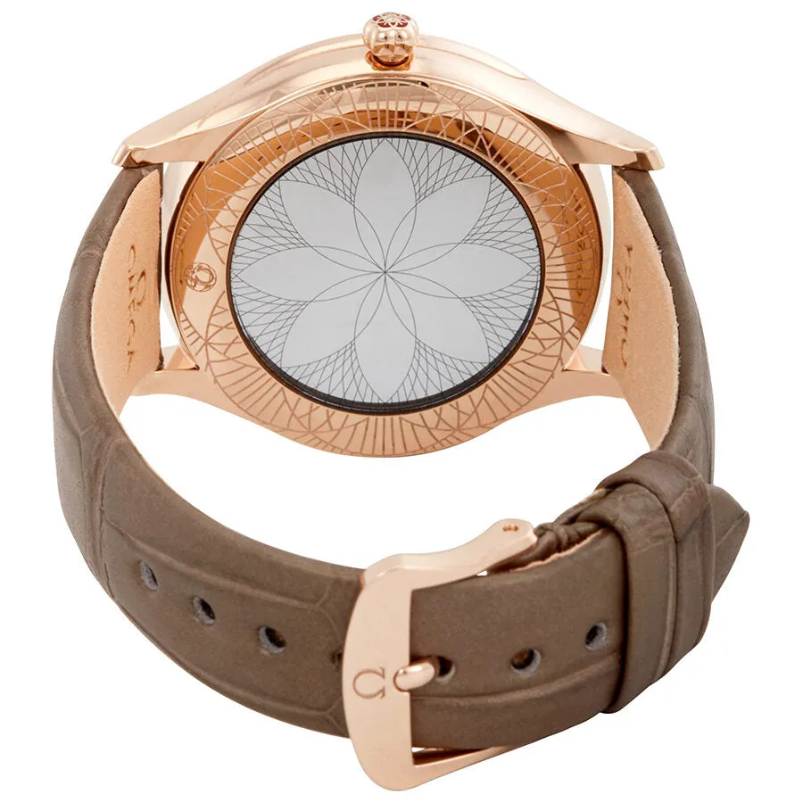 Omega De Ville Diamond Brown Dial 18kt Rose Gold Ladies Watch 428.58.36.60.13.001
