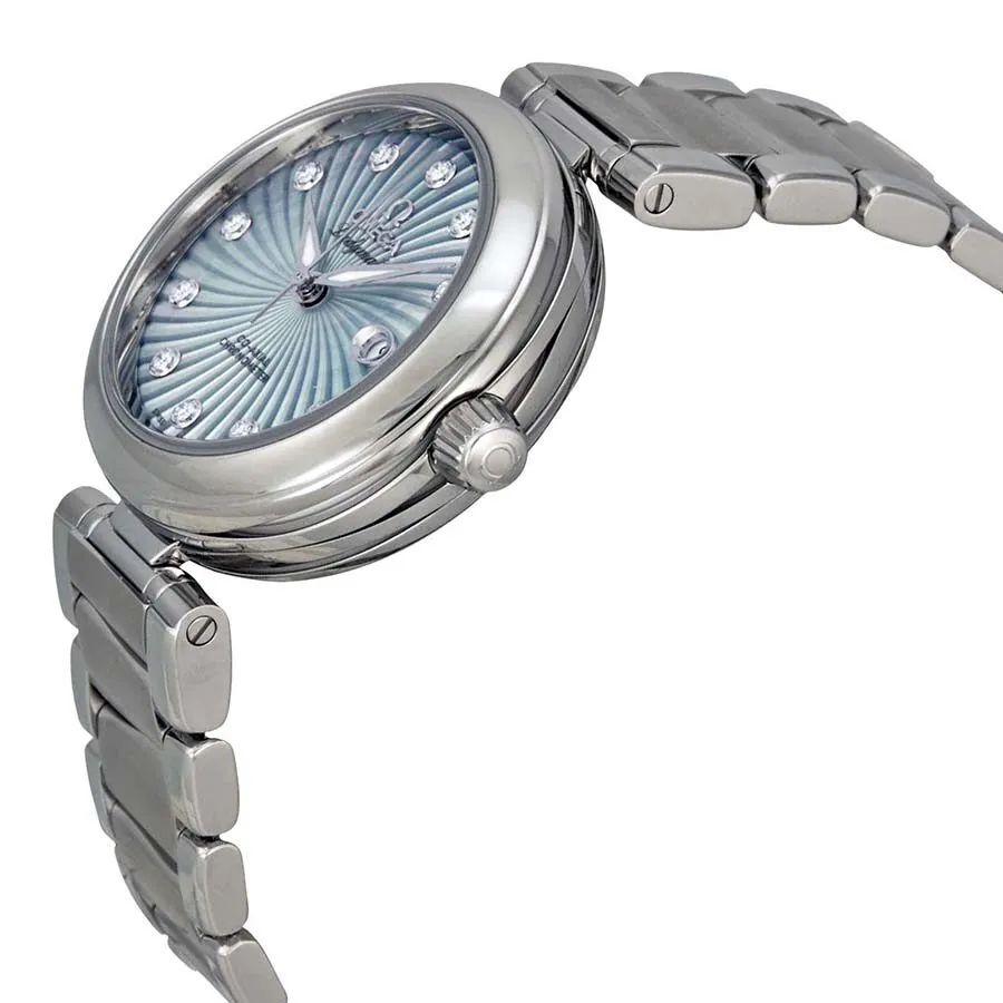 Omega De Ville Ladymatic Blue Mother of Pearl Diamond Dial Automatic Ladies Watch 42530342057002 425.30.34.20.57.002