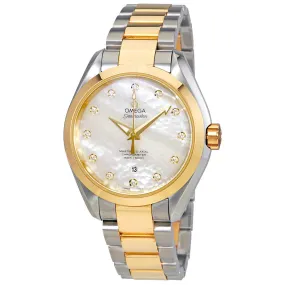 Omega Seamaster Aqua Terra Automatic Diamond White Mother of Pearl Dial Ladies Watch 23120342055002