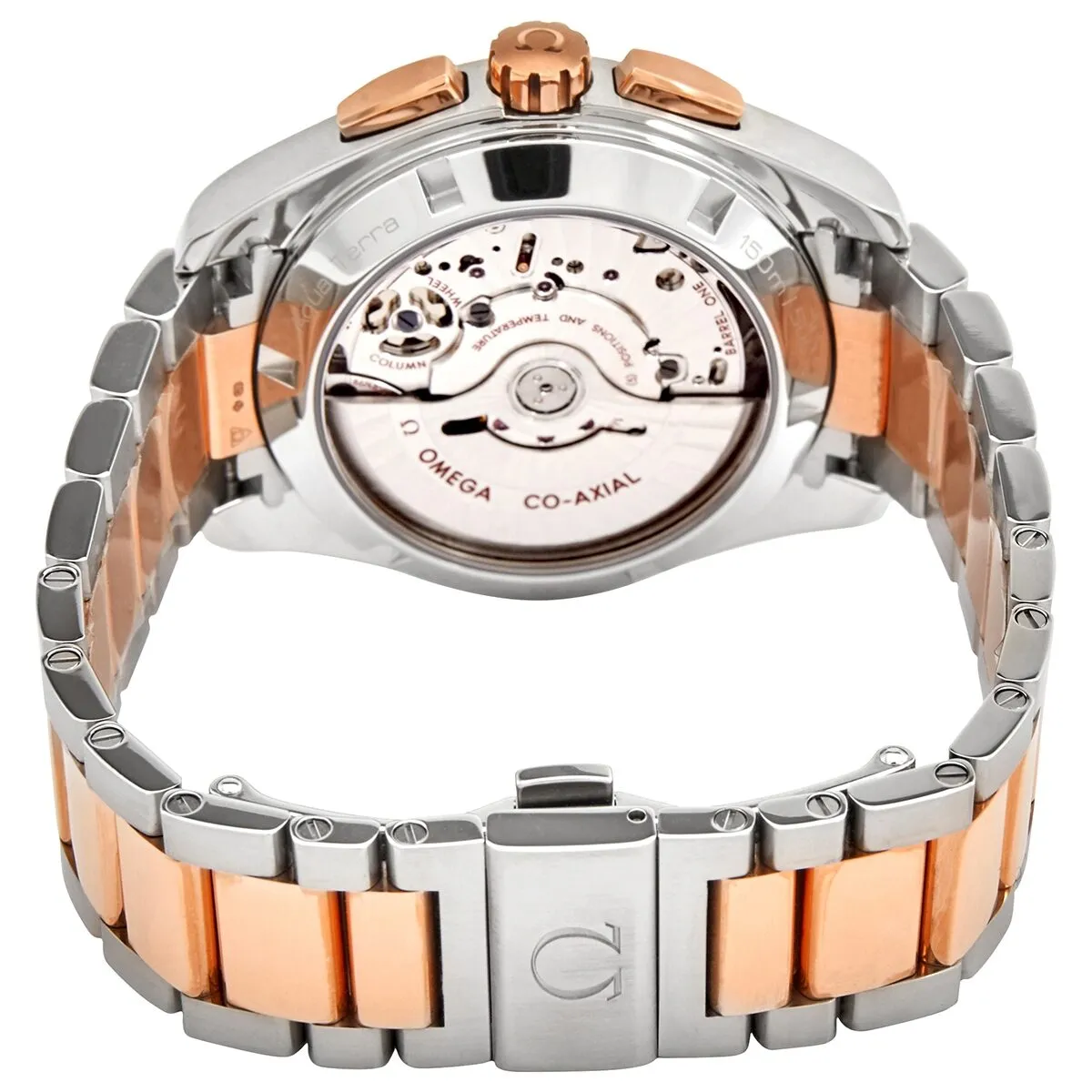 Omega Seamaster Aqua Terra Teak Grey Dial Chronograph Steel and 18K Rose Gold Automatic Men's Watch 23120435206001 231.20.43.52.06.001