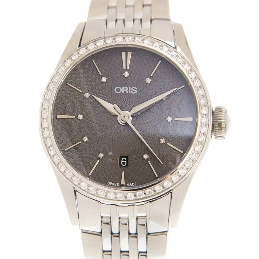 Oris Artelier Date Automatic Diamond Grey Dial Unisex Watch 561 7722 4953 8 14 79