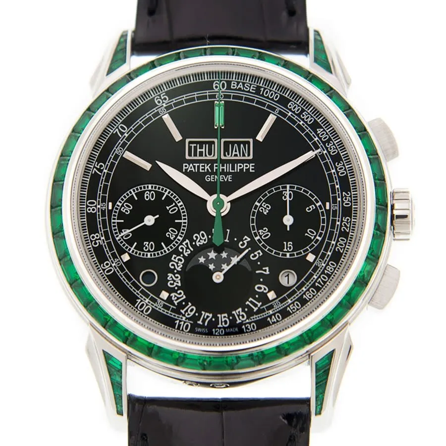 Patek Philippe Grand Complications Chronograph Diamond Black Dial Men's Watch 5271-13P-001
