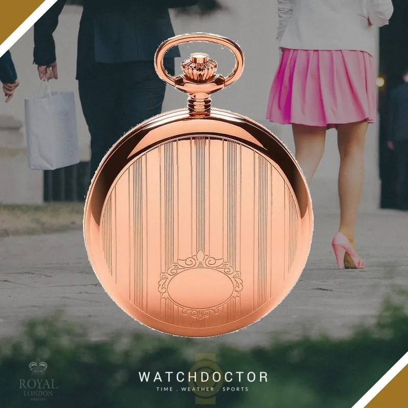 Premium Rose Gold Mechanical Pocket Watch – Traditional Craftsmanship & Style