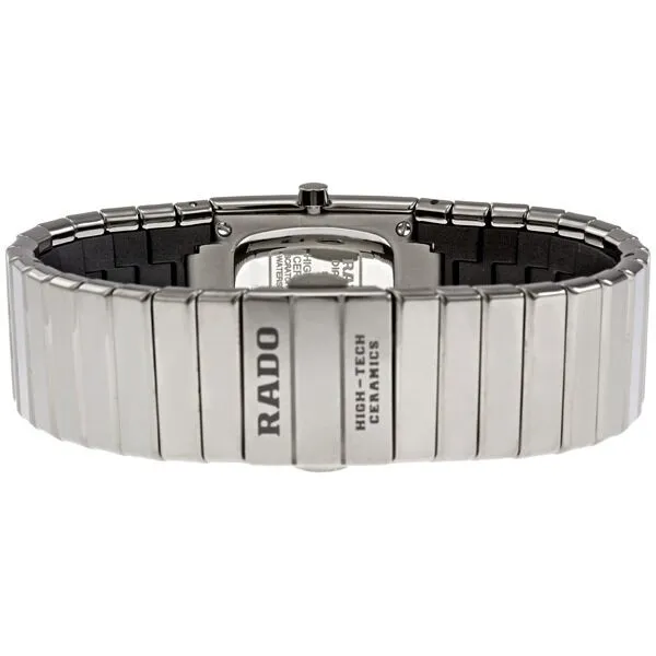 Rado Ceramica Small Black Dial Platinum Tone Ceramic Ladies Watch R21827232