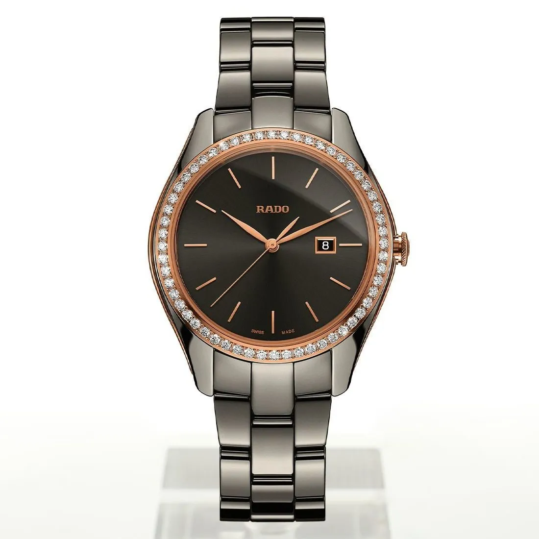 Rado Hyperchrome Quartz Diamond Grey Dial Ladies Watch R32125102