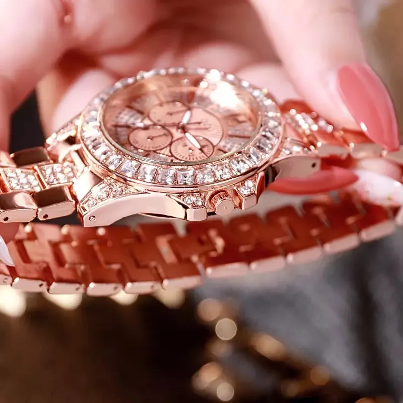 Rhinestone diamond watch for women
