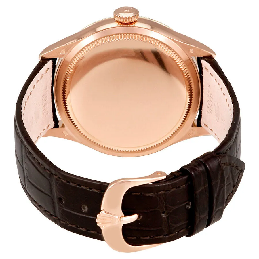 Rolex Cellini Pink Gold Diamond 18K Everose Gold Men's Watch 50605RBR