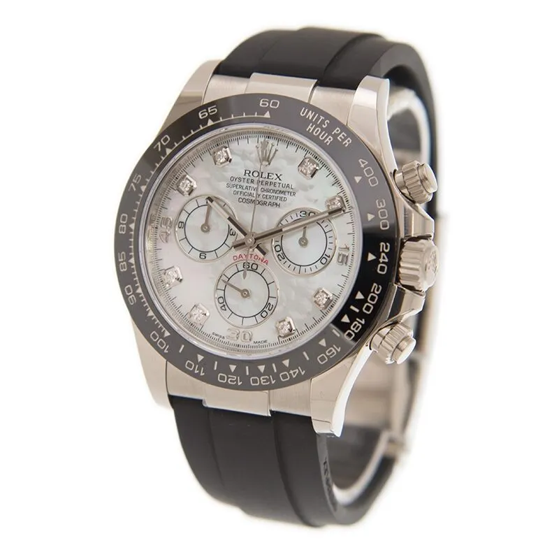 Rolex Cosmograph Daytona Mother of Pearl Diamond Dial Men's Chronograph Oysterflex Watch 116519MDR