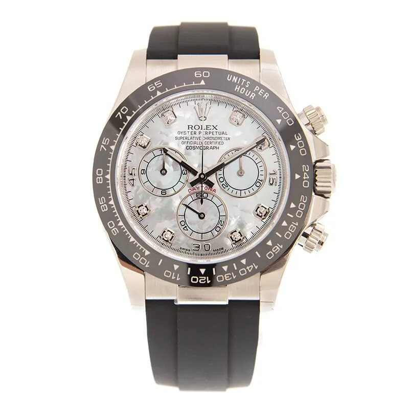 Rolex Cosmograph Daytona Mother of Pearl Diamond Dial Men's Chronograph Oysterflex Watch 116519MDR