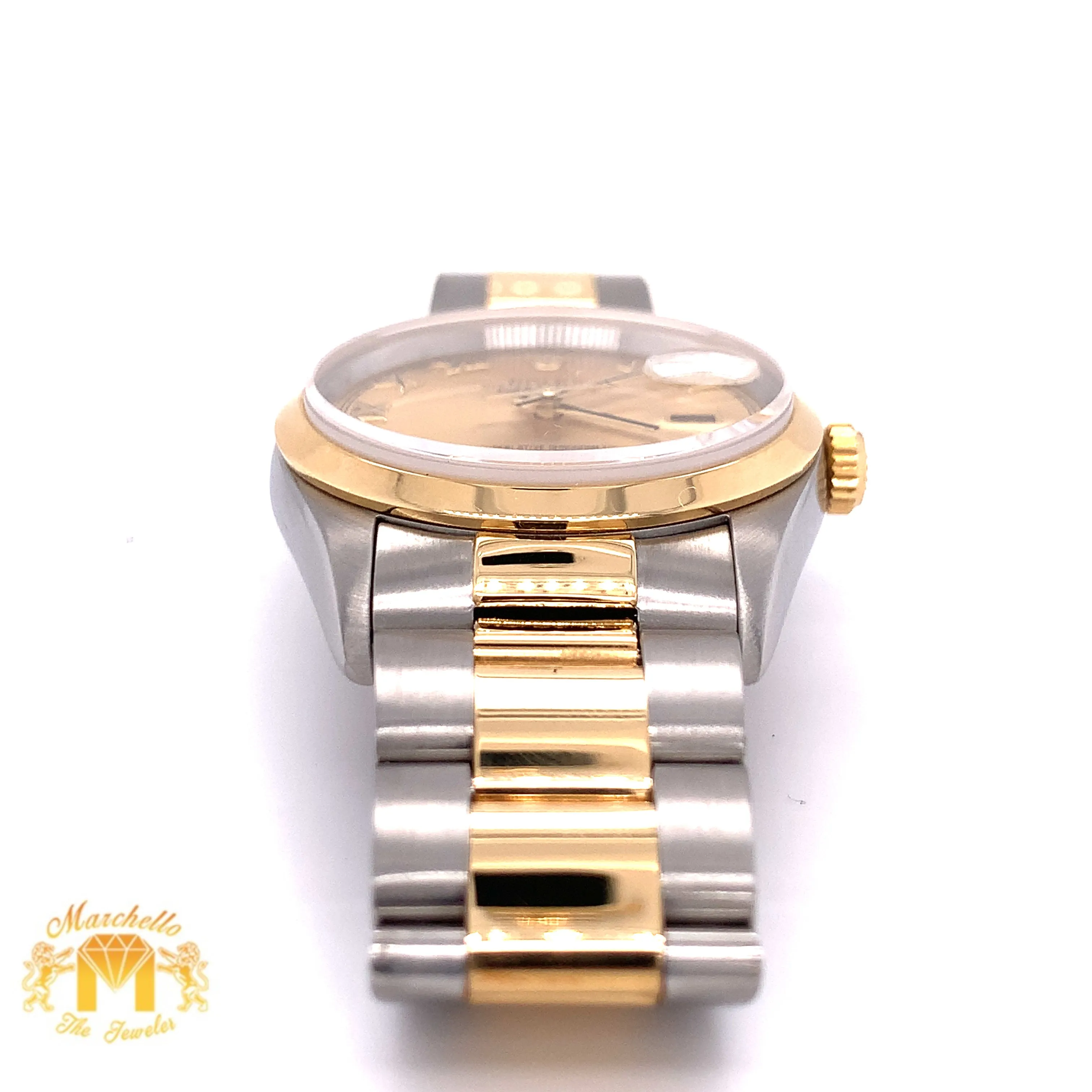 Rolex Datejust Watch with Two-tone Oyster Bracelet (36 mm, roman numerals dial)
