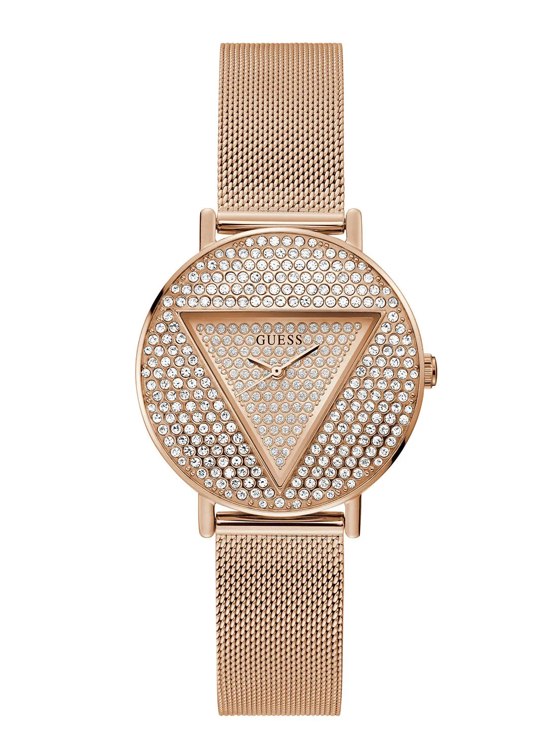 Rose Gold Iconic Crystal Mesh Watch