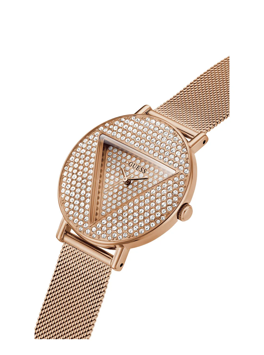 Rose Gold Iconic Crystal Mesh Watch